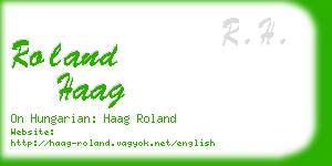 roland haag business card